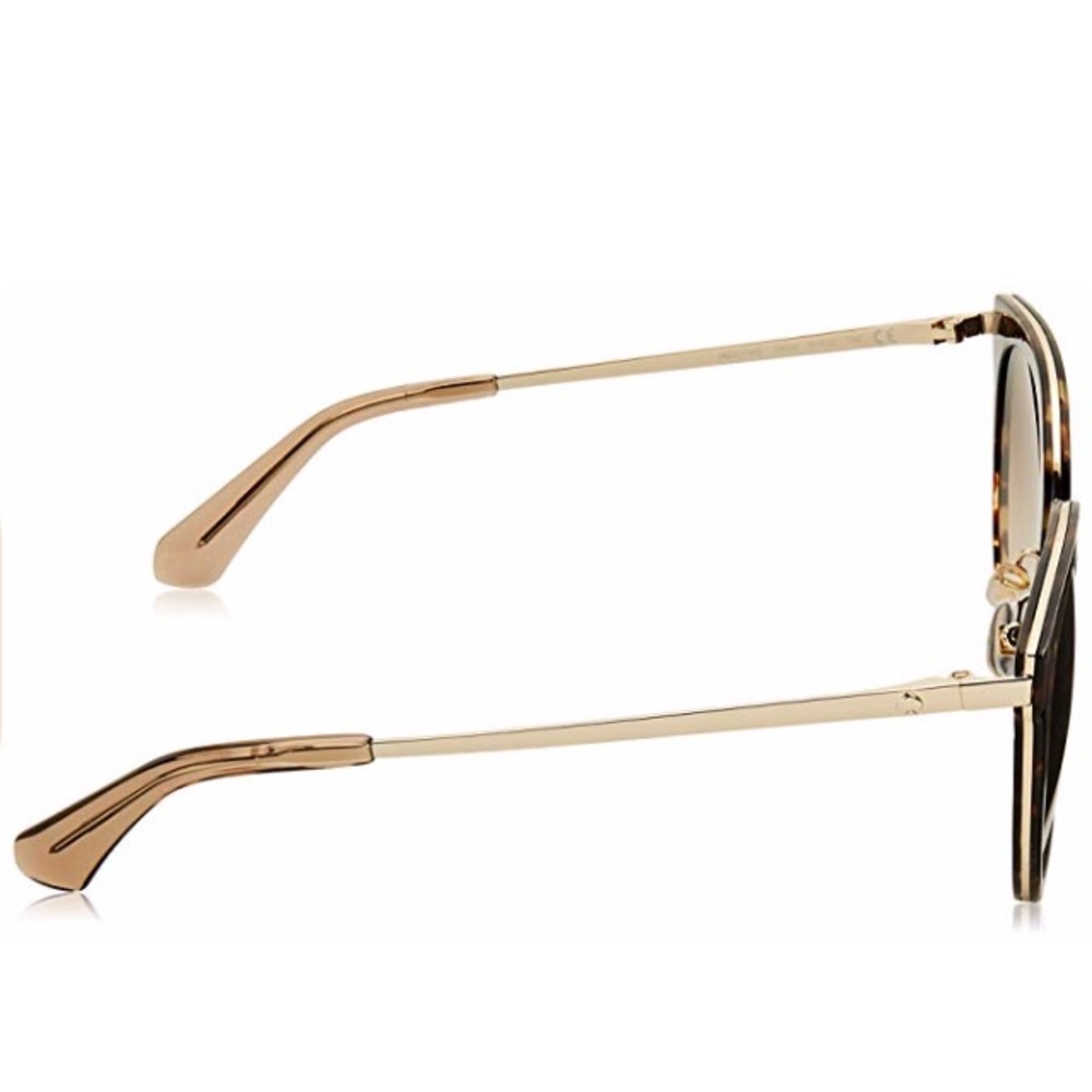 Kate Spade Jazzlyn Havana Gold Cat-Eye Sunglasses - Picture 3 of 8